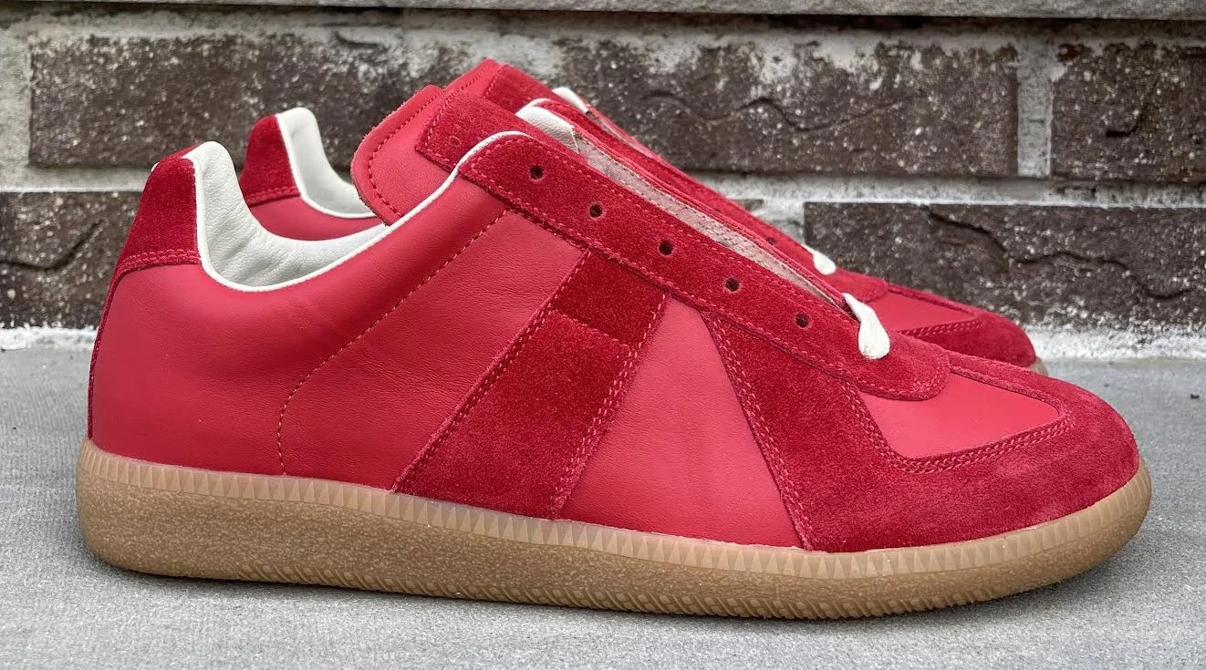 Maison Margiela REPLICA 赤 レザー　41サイズ Maison Margiela Replica Sneakers | Red | FARFETCH